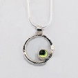 Silver set with Peridot.